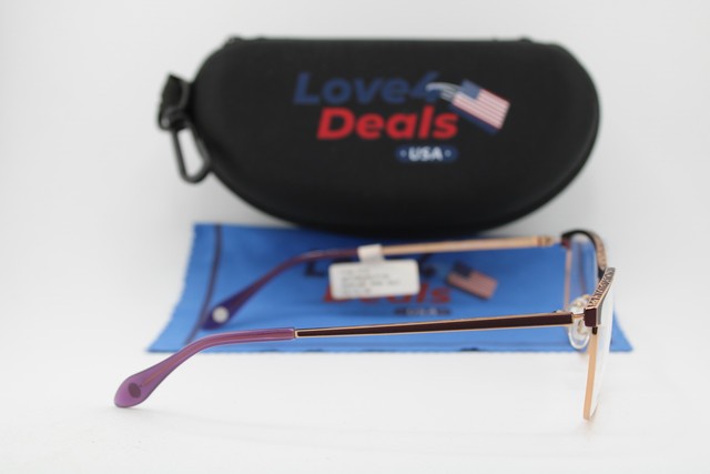 NEW FYSH 3723 M207 PURPLE EGGPLANT ROSE GOLD GUNMETAL AUTHENTIC EYEGLASSES 54-15 gallery