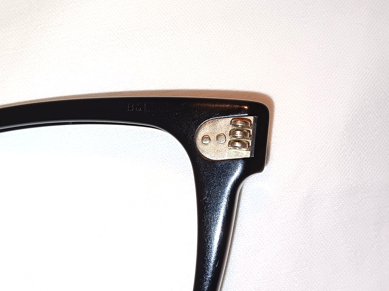 Vintage B&L Ray-Ban Black Wayfarer Frame Fronts Only 5024 gallery