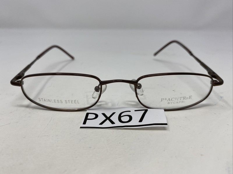Capri Peachtree PT59 Coffee 50-20-140 Brown Metal Full Rim Eyeglasses Frame PX67 gallery