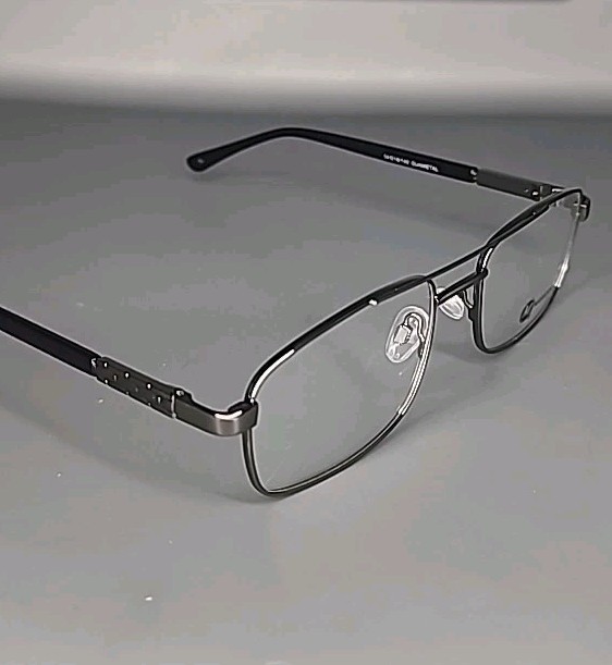 Modern MISSION Gunmetal Full Rim Double Bridge Metal Eyeglass Frame 54/18/140 gallery