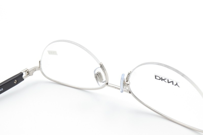 DKNY DY 5644 1002 Shiny Silver/Black 53-17-135 Half Rim Eyeglass Frames R442 gallery