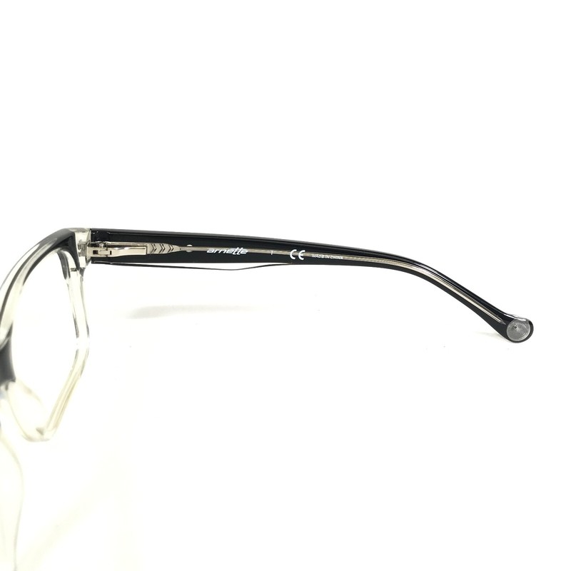 Arnette Small Eyeglasses Frames Cross Fade 7087 1019 Clear Black 49-18-135 gallery