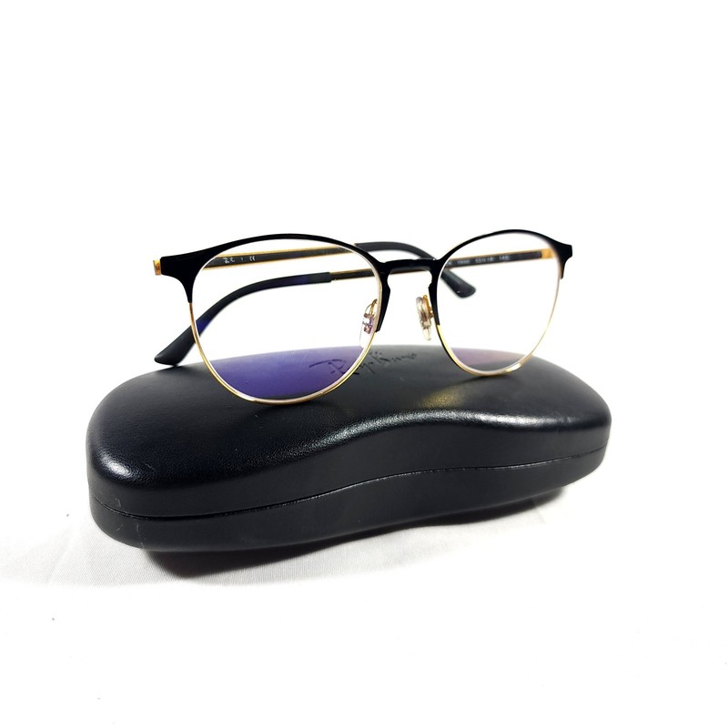 Ray Ban RB6375 2890 Black Gold Eyeglasses Frame 53-18-145