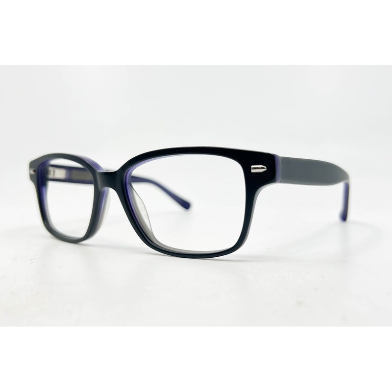 The Vern Jr BK Eyeglasses Frames 48-15-125 Black Purple Square Full Rim Glasses