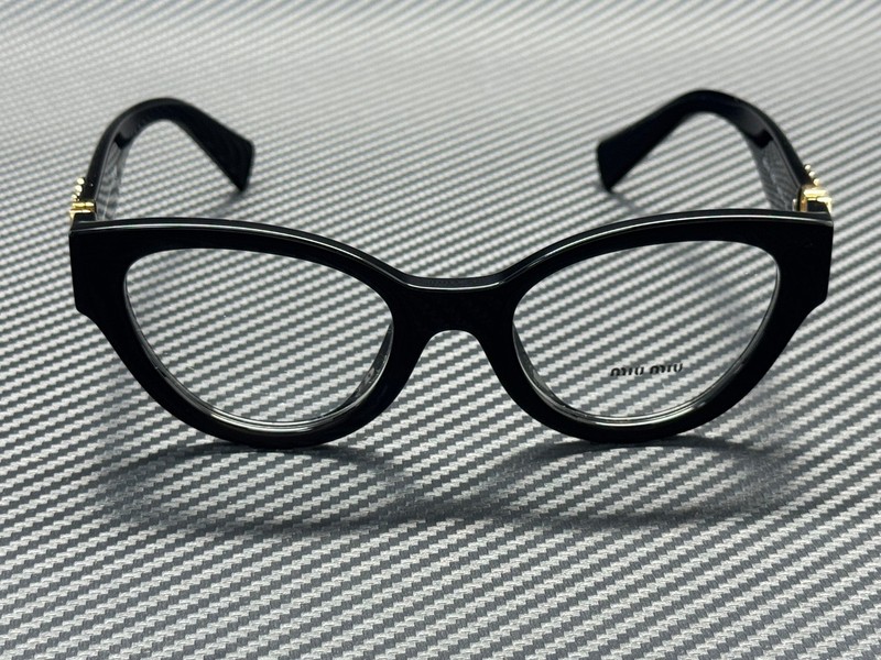 MIU MIU MU 01VV 1AB1O1 Black Women's 52 mm Eyeglasses gallery