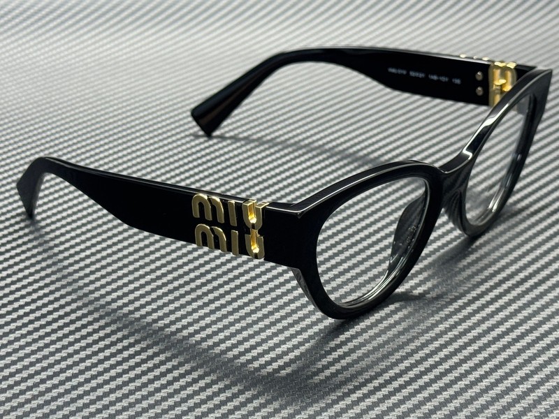 MIU MIU MU 01VV 1AB1O1 Black Women's 52 mm Eyeglasses gallery