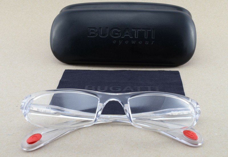 Bugatti Glasses Frame Odotype 325-40 53 20 Col. Crystal Clear Deluxe France Men