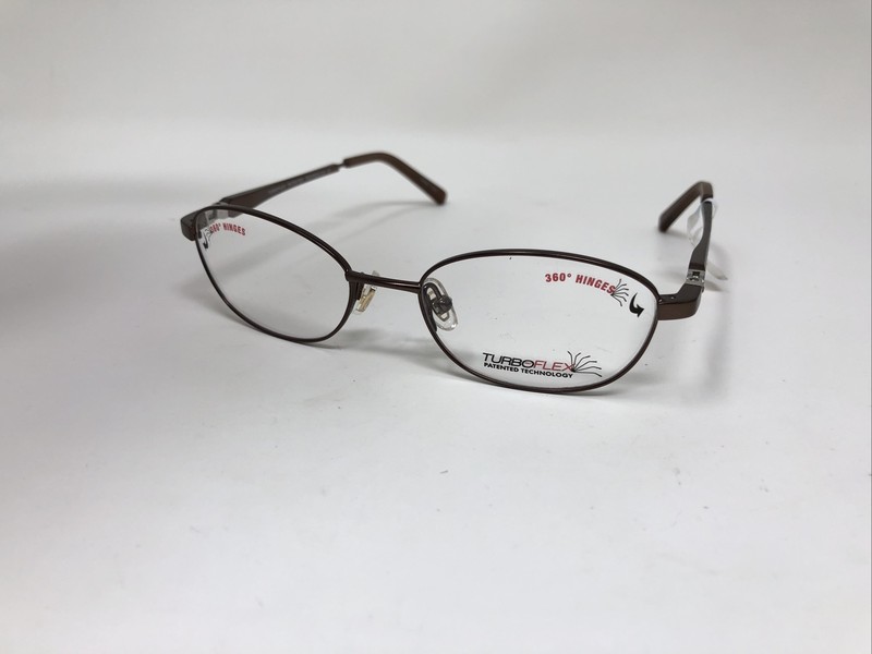 TURBOFLEX EYEGLASSES FRAME MOD EC365 46-16-125 360 hinges BROWN METAL 3206 gallery