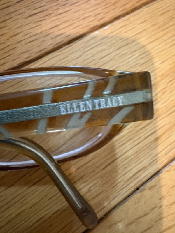 ELLEN TRACY EYEWEAR Eye Glasses BROWN BLUE SILVER Flex Hinge gallery