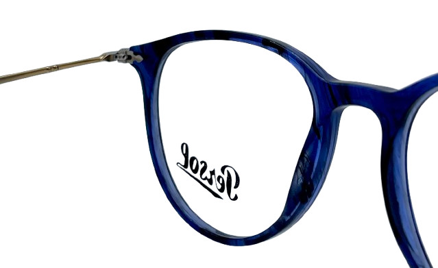 Women Persol 3147-V Blue Gold Round Designated Eyeglasses Made In Italy gallery