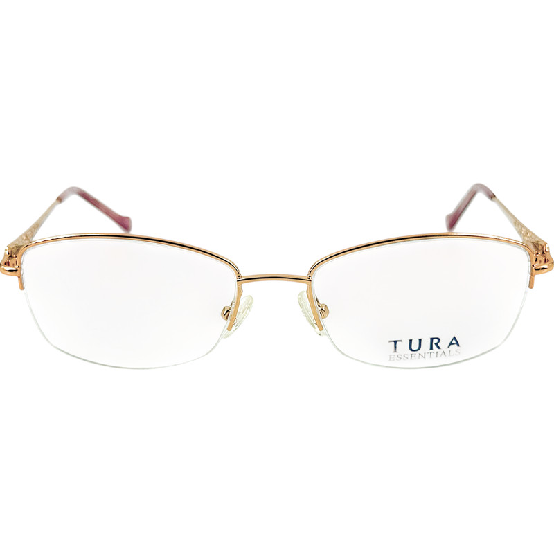 Tura R906 Womens Semi Rimless Eyeglass Frame RGD Rose Gold 52-17 gallery