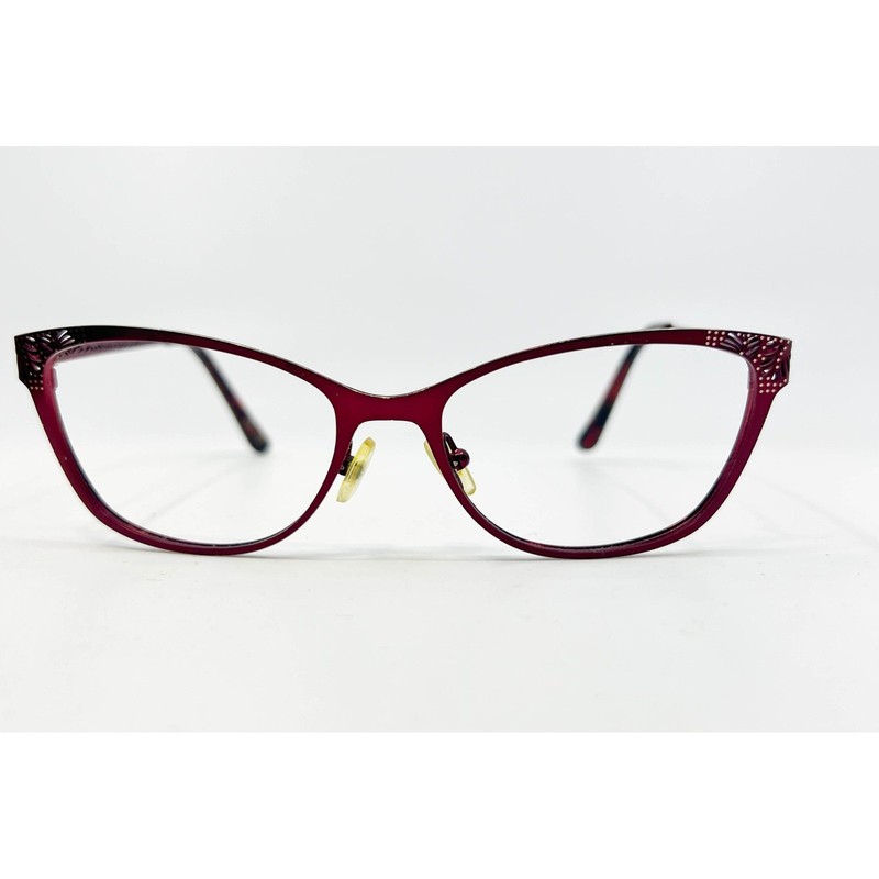 XOXO Caspar Eyeglasses Womens Red Cat Eye Filigree Frames 52-16-135