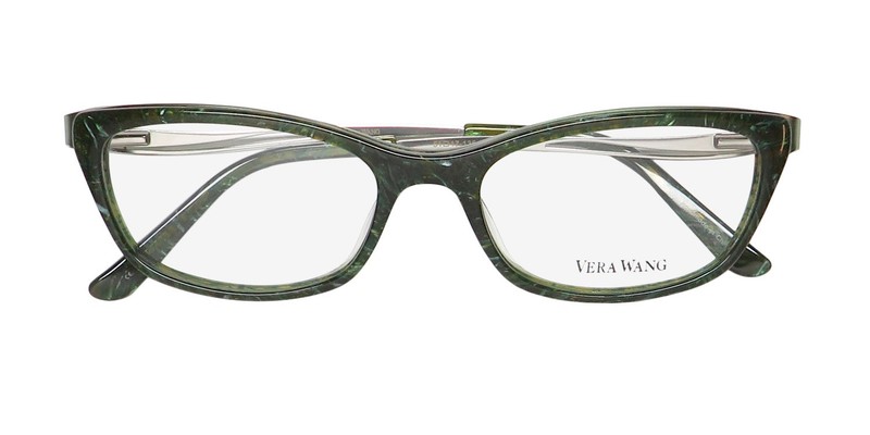 NEW VERA WANG V332 GLASSES 51-17-135 CAT EYE WOMENS GREEN FULL-RIM PLASTIC MO gallery