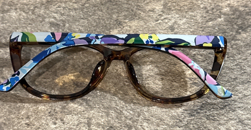 Vera Bradley Iris Eyeglass Frames Only Tortoise Cat Eye Marian Floral 54-15-140 gallery