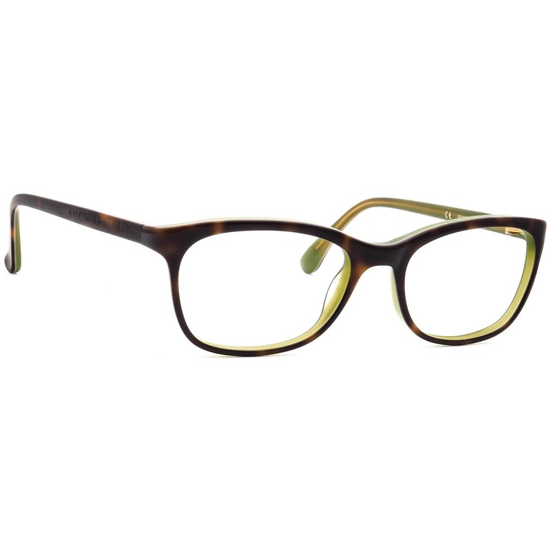 Michael Kors Eyeglasses MK247 225 Dark Havana on Green Square Frame 52[]18 135