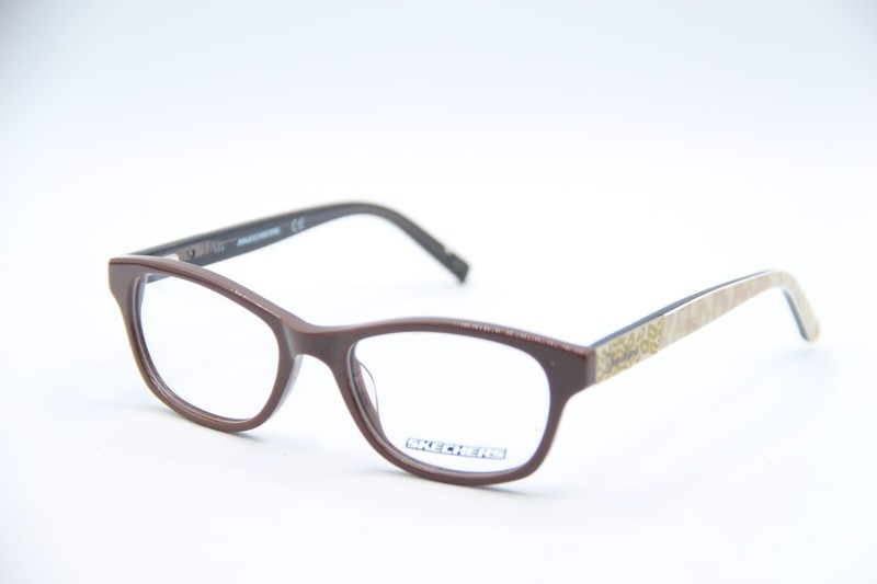NEW SKETCHERS SE 1602 048 BROWN AUTHENTIC EYEGLASSES 46-16