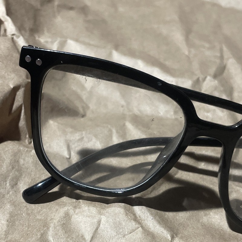 Rectangular Full Rim Plastic Eyeglasses Frames Black Solid Unisex Adults gallery