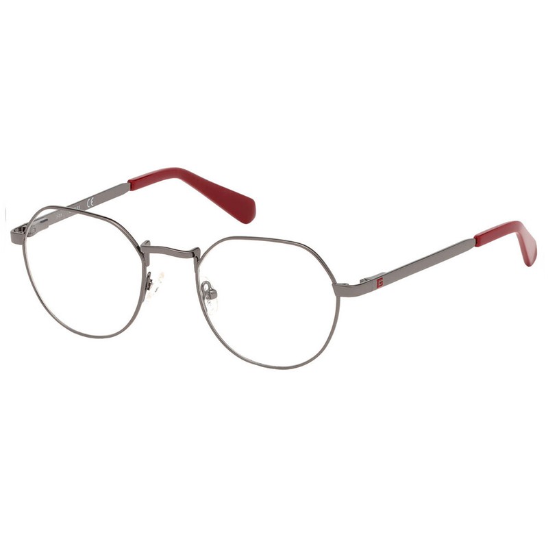 GUESS GU1968 Gunmetal 006 Metal Round Optical Eyeglasses Frame 51-19-145 1968 RX