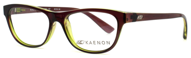 KAENON 400 Series 407 Brown Green Womens Oval Full Rim Eyeglasses 49-16-130 B:34