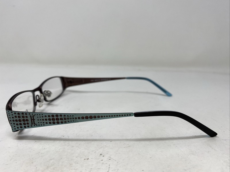 Helium Italy 4122 BROWN/BLUE 49-16-135 Metal Full Rim Eyeglasses Frame JY74 gallery