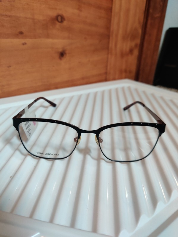 XRHE62S-C1 Black Brown Womens Square Full Rim Eyeglass Frames 53-17-140 B38