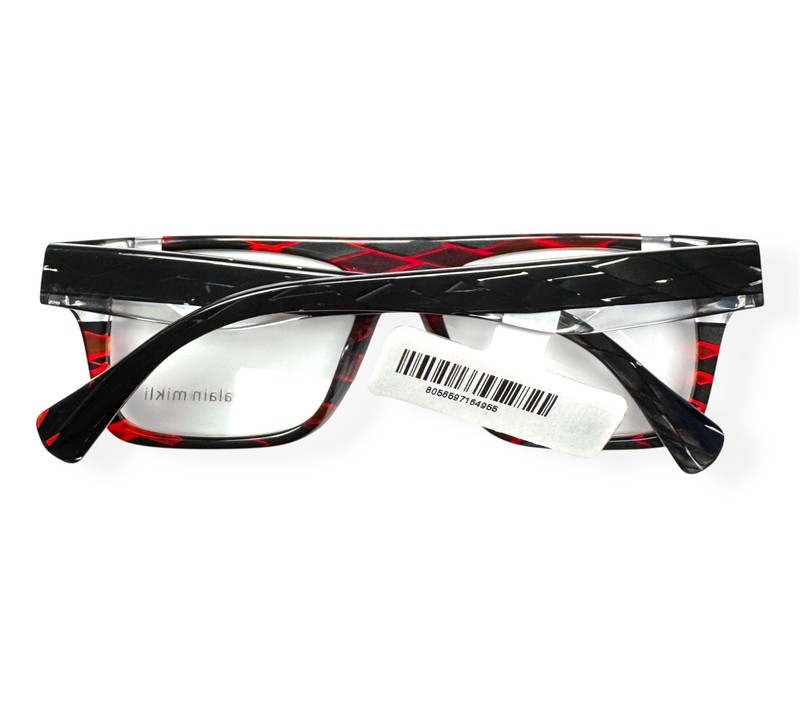 Alain Mikli Claudien Eyeglasses A03109 005 Glasses Clear Black Red Mix No Case gallery