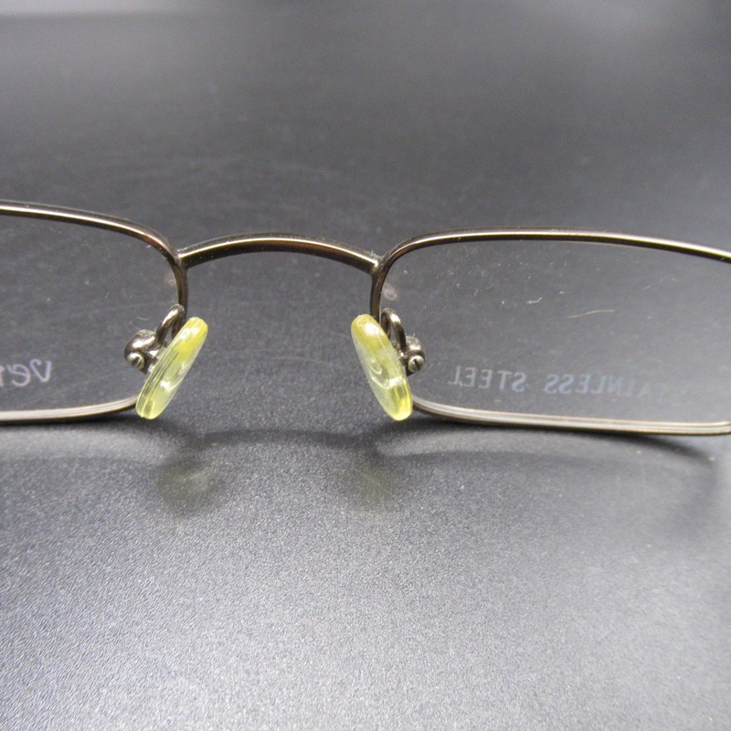 Versailles Kensington Capri Stainless Steel Eyeglass Frames Brown 45-19-135 gallery
