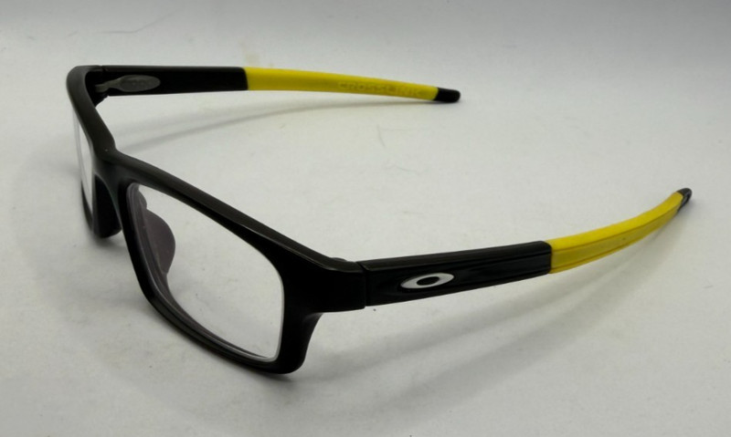 OAKLEY FRAMES ONLY EYEGLASSES CROSSLINK OX8037-1852 BLACK YELLOW 52-18-135 gallery