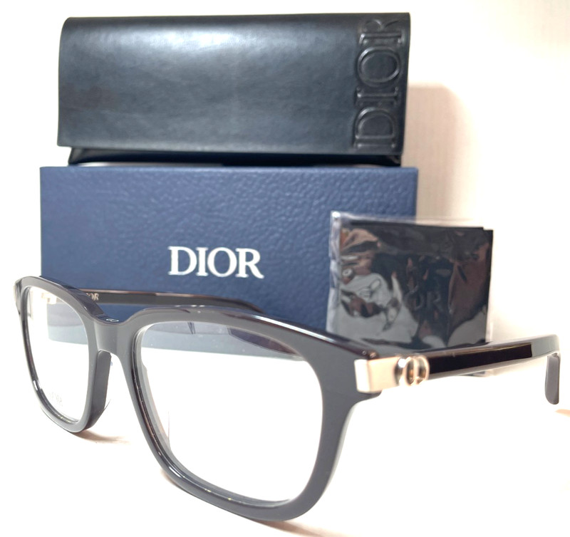 NEW CHRISTIAN DIOR CD ICONO S3I 4500 DARK GREY SILVER AUTHENTIC EYEGLASSES 56-19