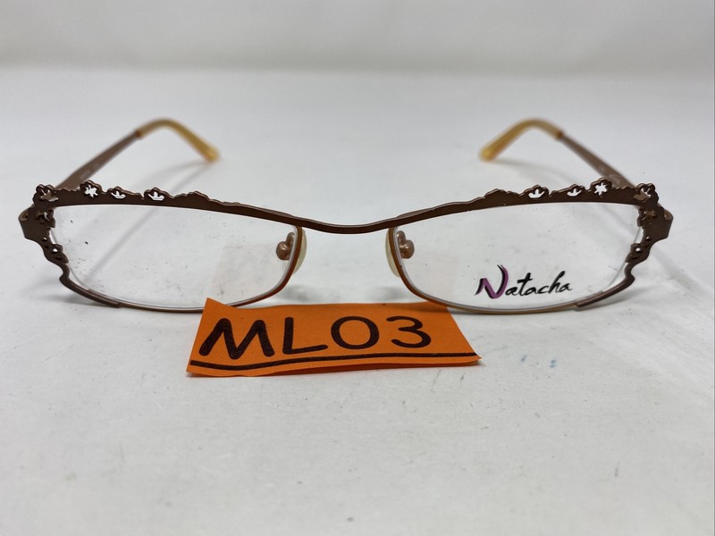 Natacha Eyeglasses Frame France N1821 C-03 49-18-135 Brown Full Rim Metal ML03 gallery