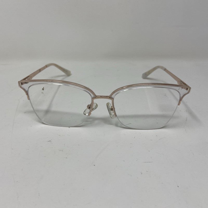NICOLE MILLER EYEWEAR CANNES C01 CRYSTAL ROSE GOLD 53-17-132 FLEX HINGE BF66