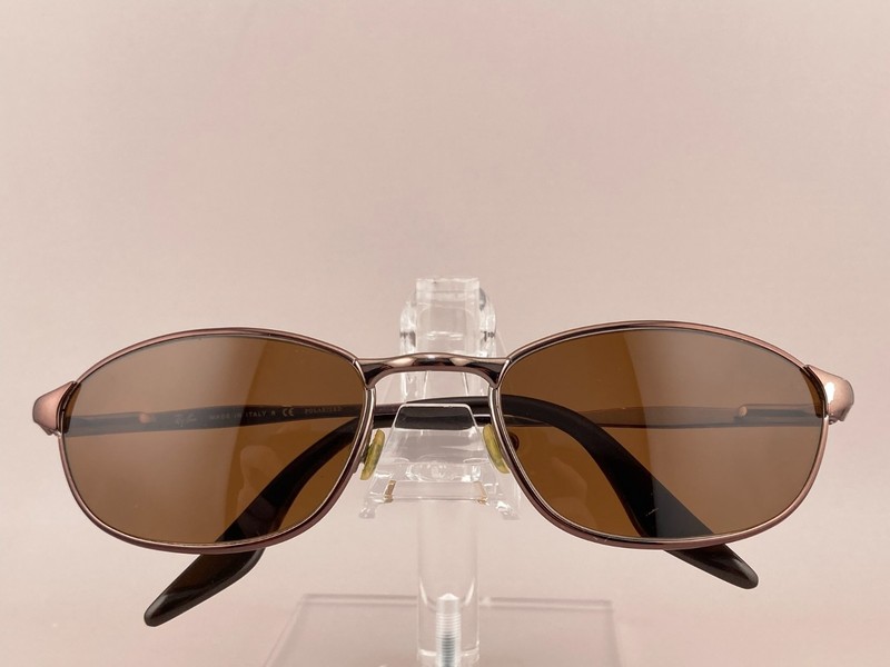 Ray Ban Sunglasses FRAME ONLY RB 3023 Highstreet 014/84 Brown Oval Italy 55mm gallery