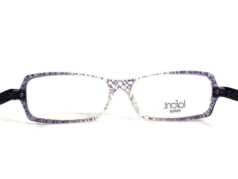Jean Lafont Eyeglasses Frames GRAZIELLA 709 Purple Clear Lattice 56-14-140 gallery