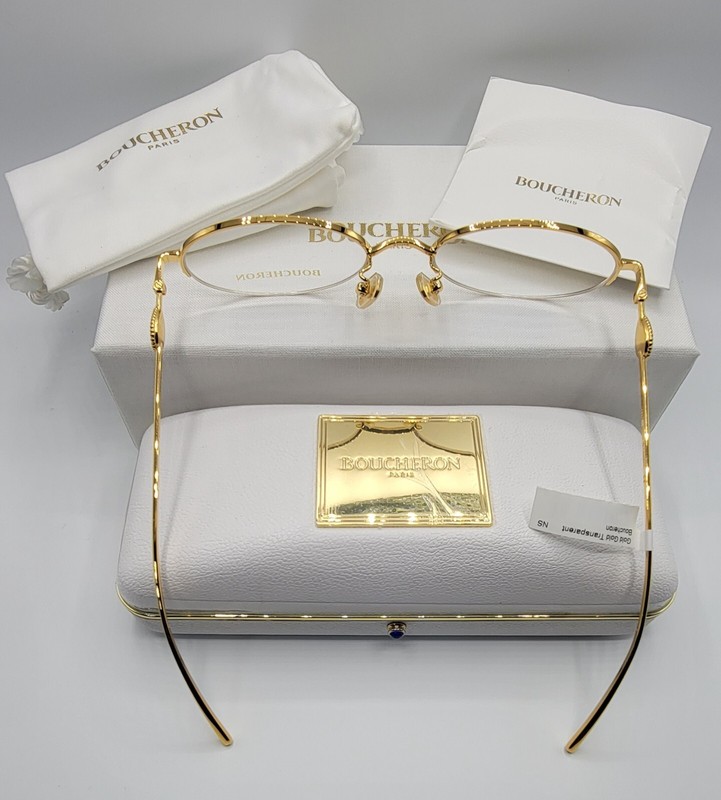 Boucheron Women Eyeglasses BC0071O 002 Color Gold SEMI RIMLESS Frame - Brand NEW gallery