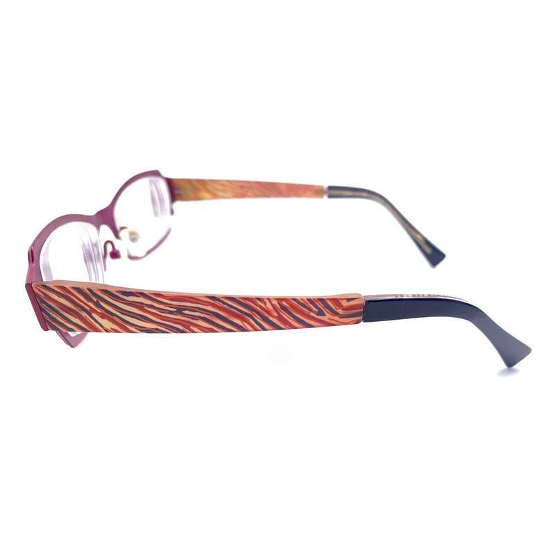 Jean Lafont Elegante 376 Pink Black Rectangle Eyeglasses Frames 51-18 135 France gallery