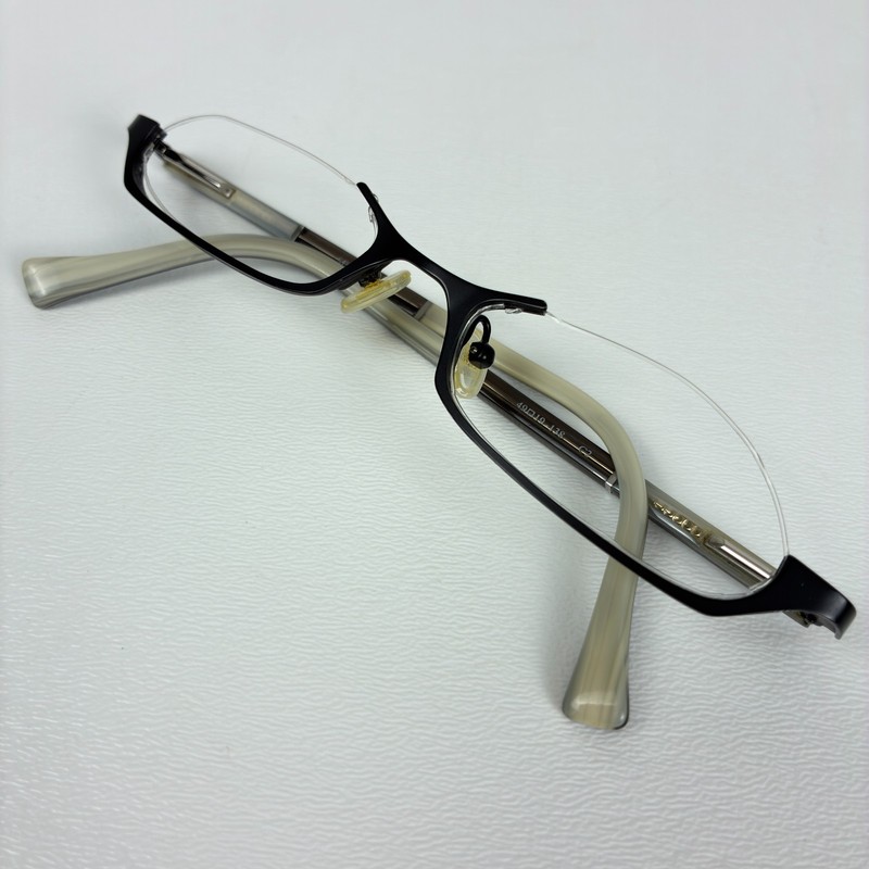 SEE SEE2904 Reverse Semi-Rimless Eyeglass Frames Black 49-19-138 C2