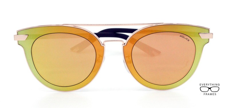 Police SPL349 300G Halo2 Gold Sunglasses New Authentic 47