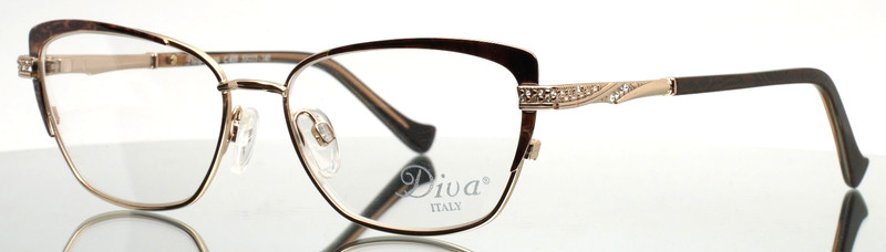 DIVA 5559 C.410 Gold Tortoise Womens Cat Eye Eyeglasses 53-15-140 B:36 B