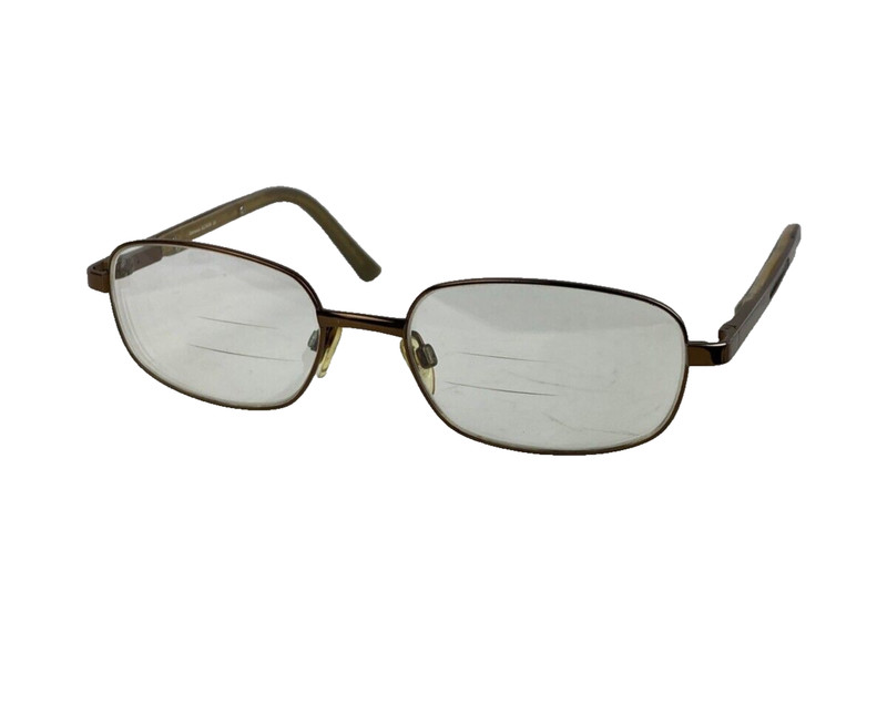 GENESIS Altair G4003 140 07/11 Brown Mens Eyeglass Frames Full Rim Vintage
