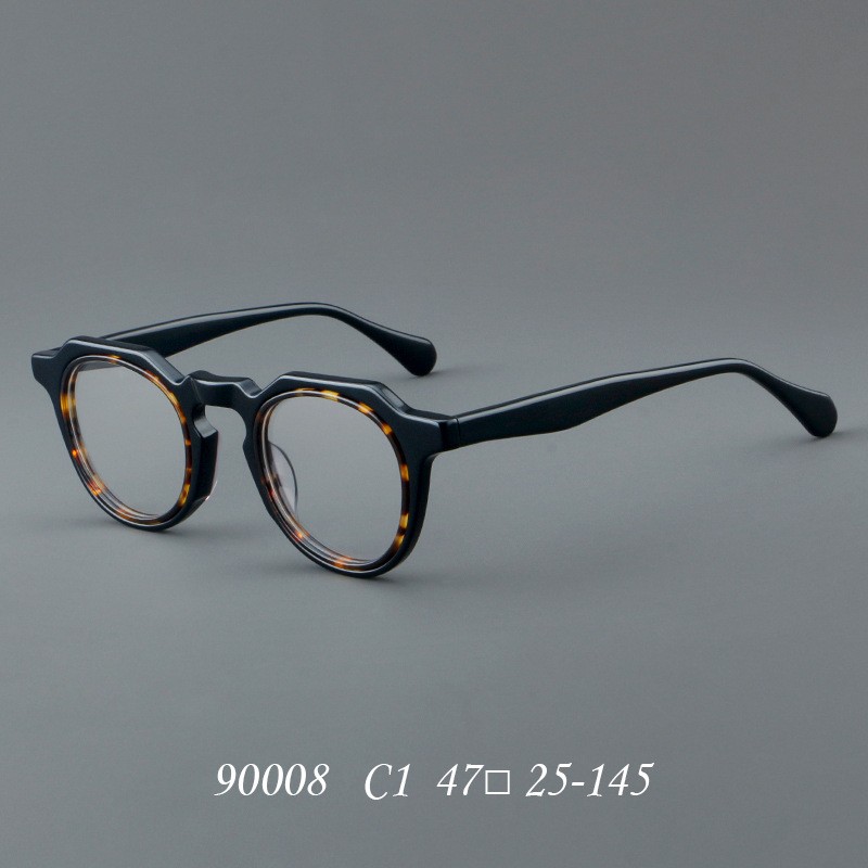 Plate Small Round Full Rim Vintage Retro Eyeglasses Frame Spectacles