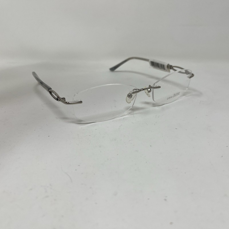 COTE D AZUR EYEWEAR B162 54-17-135 SILVER RIMLESS EYEGLASSES GW37 gallery