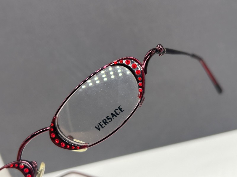 Versace Eyeglasses Frames woman Blue Rhinestone Red Small lens M80 Narrow Y2k Np