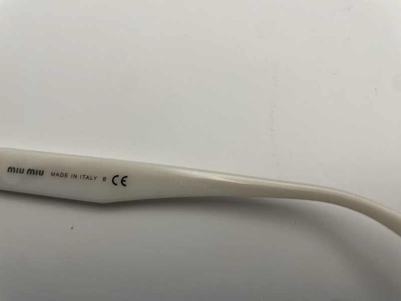 MIU MIU VMU 04R 114-1O1 53-17-145 BLACK WHITE EYEGLASS FRAMES gallery