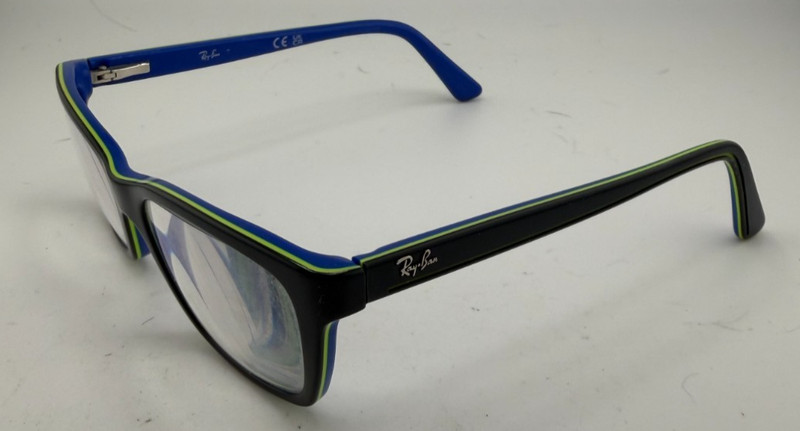 RAY BAN FRAMES ONLY EYEGLASSES RB 1536 3600 BLACK BLUE GREEN 48-16-130