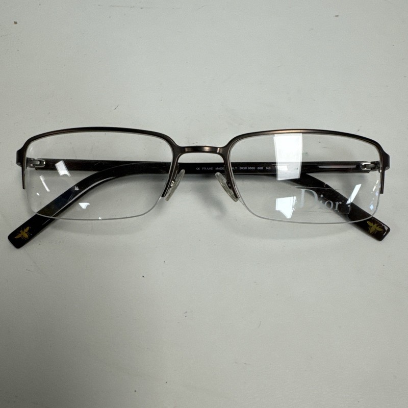 Dior Brown Metal Glasses 0066