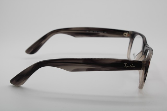 NEW RAY-BAN RB 5184 8106 GREY BLACK HORN AUTHENTIC EYEGLASSES 52-18 gallery