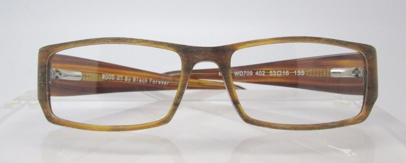 Black Forever Wood U ? 709 402 Eyeglass Frames Glasses Womens Mens Wood Grain
