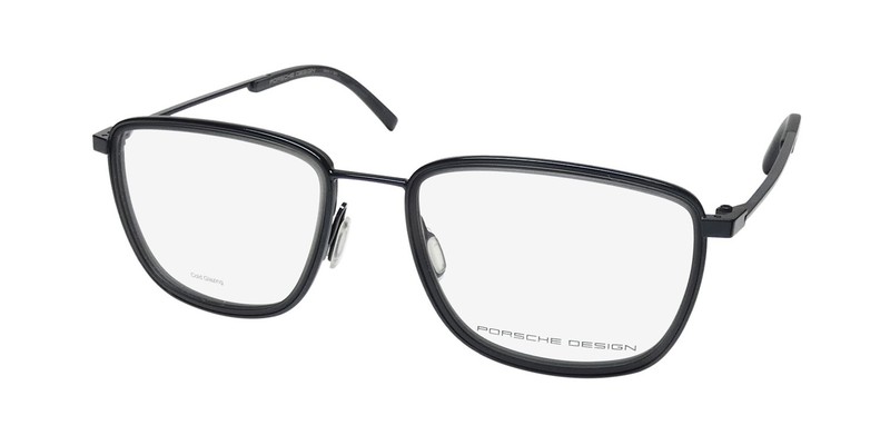 NEW PORSCHE DESIGN P8365 GLASSES GRAY METAL & PLASTIC ITALY SQUARE D MENS