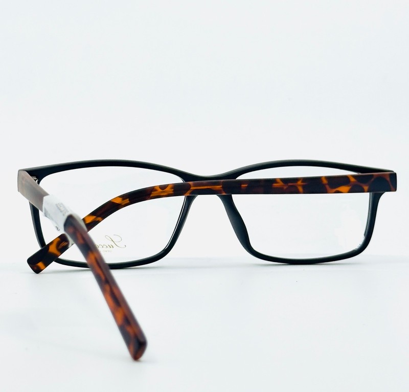 NEW SUCCESS SS-110 MATT BLACK Tortoise Square Full Rim Eyeglasses 60-17-150 B:39 gallery