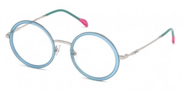 Emilio Pucci EP 5113 089 Blue Plastic Round Optical Eyeglasses Frame 49-23-140